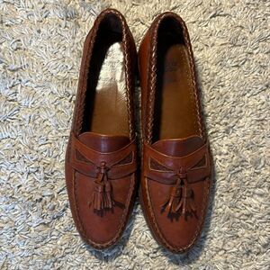 Allen Edmonds GUC brown maxfield tassel dress shoes Size 9.5